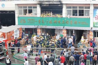 撫順路批發(fā)市場(chǎng)一家店鋪失火，燒掉價(jià)值十萬(wàn)元味精