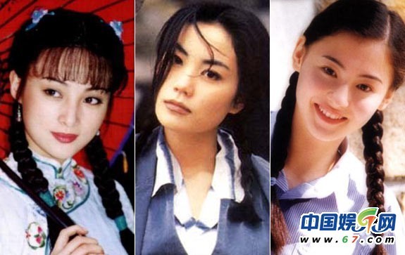 熒屏經典“麻花”女 王菲嫵媚驚艷張柏芝清純脫俗