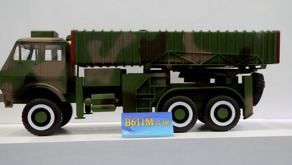 資料圖：B-611M導(dǎo)彈發(fā)射車。