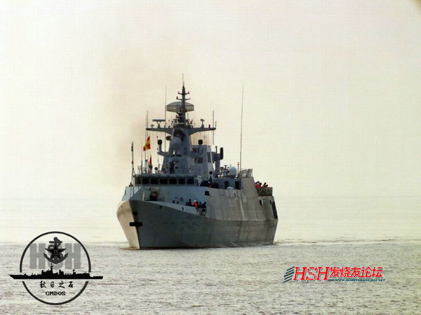資料圖：中國056型護衛(wèi)艦進行航行測試。