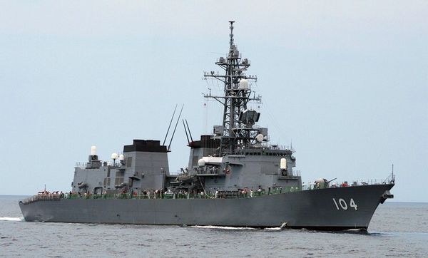 資料圖：日本自衛(wèi)隊(duì)霧雨號(hào)護(hù)衛(wèi)艦。