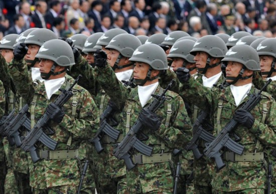 原文配圖：日本自衛(wèi)隊。