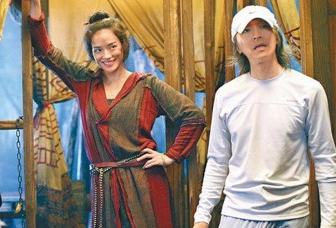 周星馳與舒淇拍攝《西游降魔篇》片期間合作無間。（資料圖）