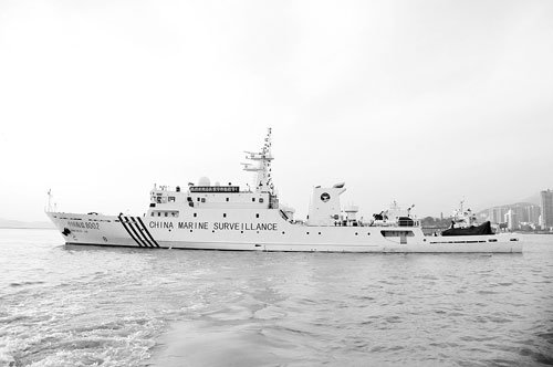 資料圖：新入列的“中國海監(jiān)8002”船。