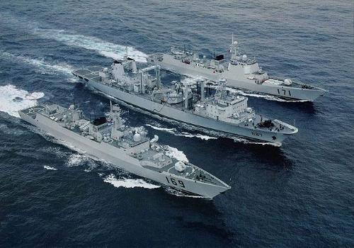 資料圖：海軍艦隊遠洋訓練。